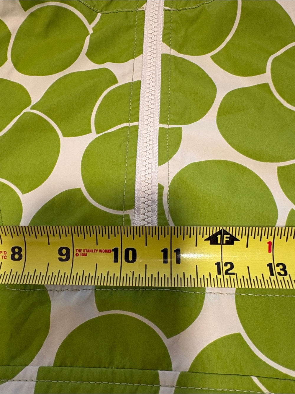 Boden NWOT Green White Giant Polka Dot Pullover Packable Anorak Jacket Size 8 - Picture 7 of 16